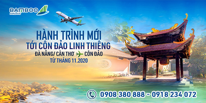 Bamboo Airways mở đường bay mới Đà Nẵng/Cần Thơ - Côn Đảo