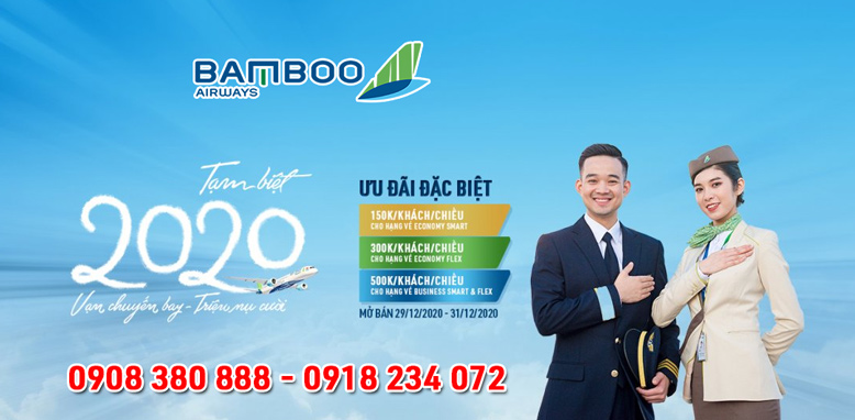 Tạm biệt 2020 - Nhận quà ưu đãi đặc biệt từ Bamboo Airways