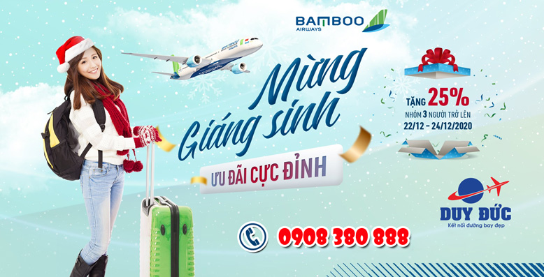 Bamboo Airways ưu đãi mừng Giáng sinh
