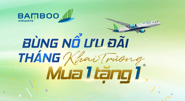 Bùng nổ ưu đãi Mua 1 tặng 1 - Bamboo Airways