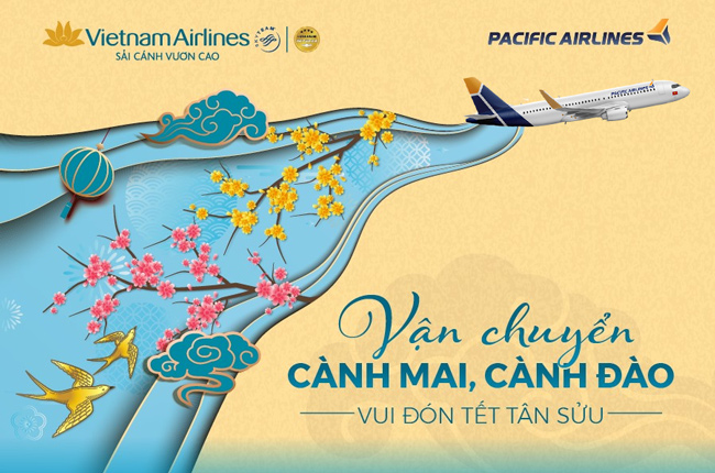 Pacific Airlines nhận vận chuyển mai, đào dịp Tết Tân Sửu 2021