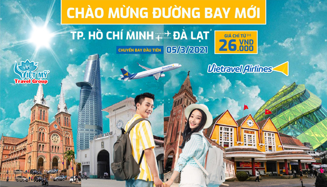 Vietravel Airlines mở bán đường bay mới TPHCM - Đà Lạt